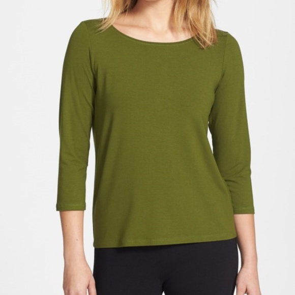 eileen fisher ballet neck tee